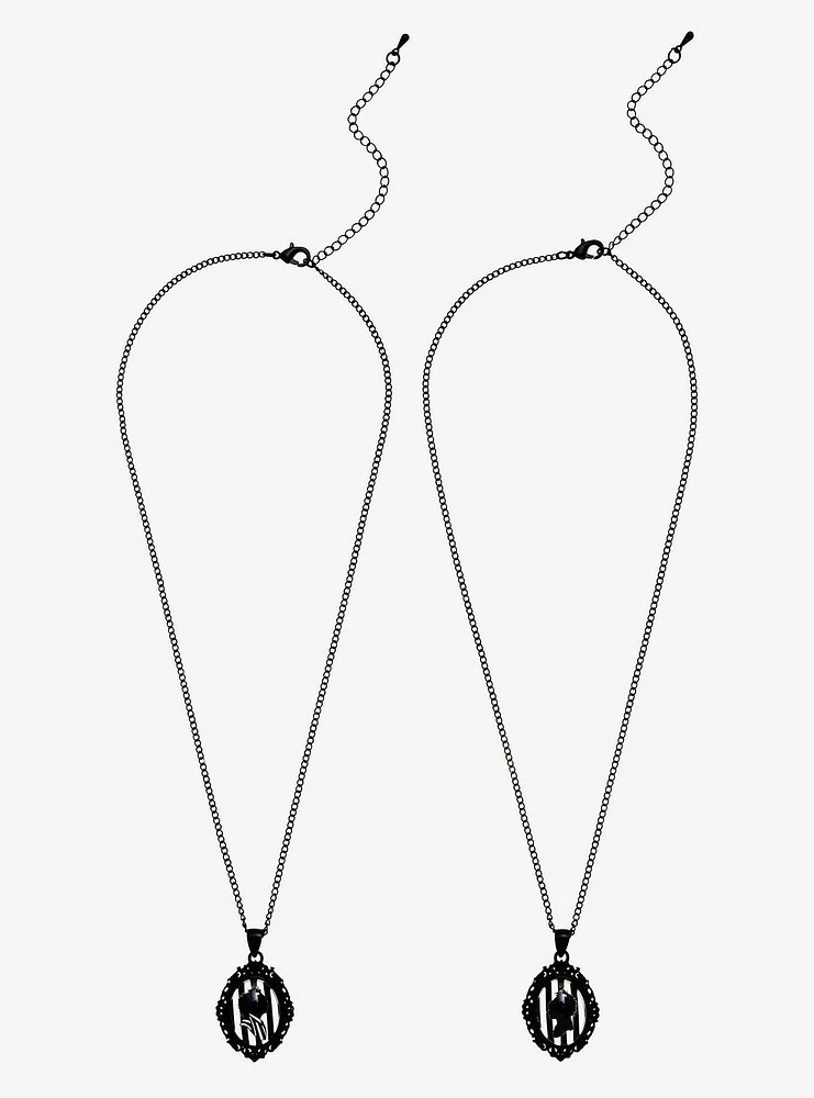 Beetlejuice Lydia Cameo Best Friend Necklace Set