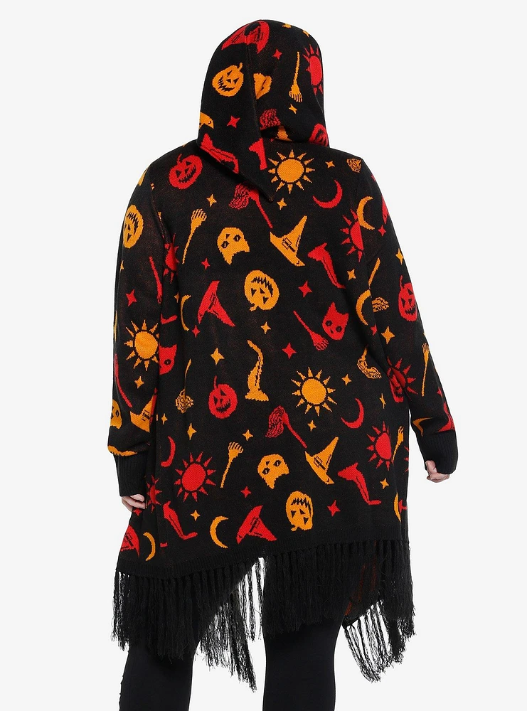 Her Universe Disney Hocus Pocus Dani Hooded Girls Flyaway Cardigan Plus