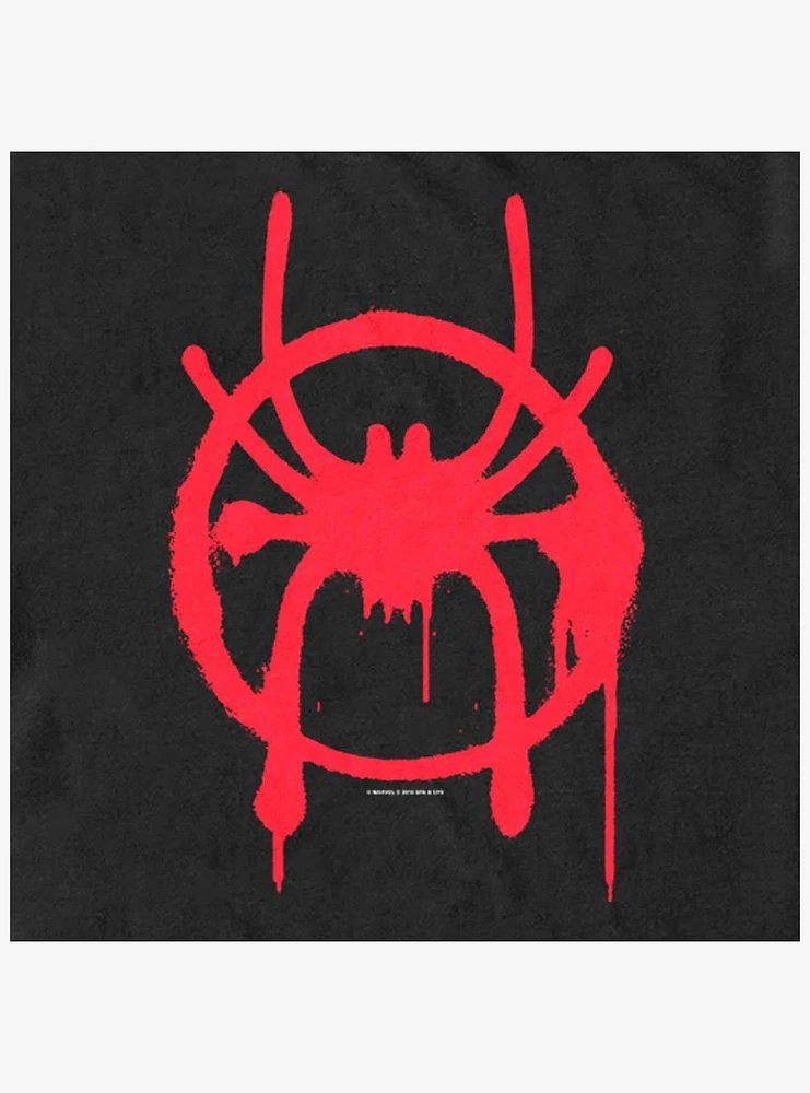 Marvel Spider-Man Miles Symbol Womens T-Shirt