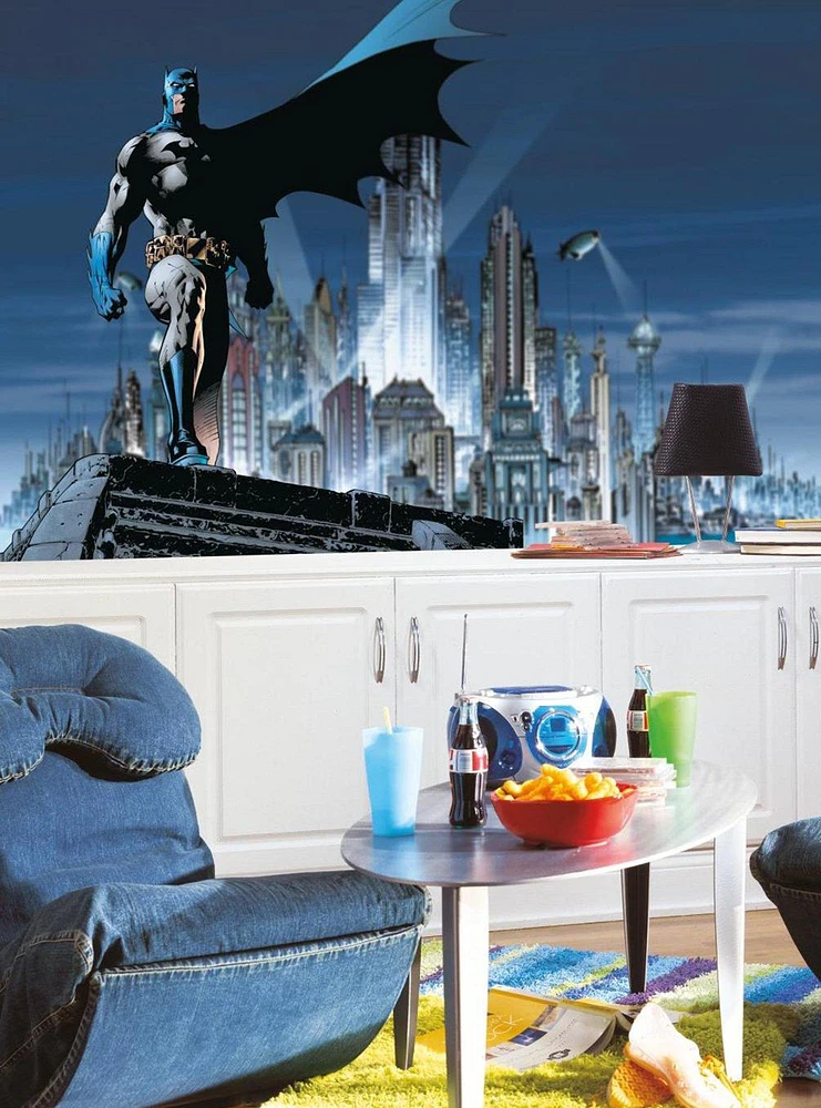 DC Comics Batman Chair Rail Prepasted Mural