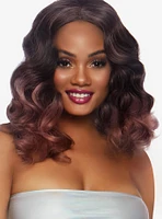 Mauve Curly Ombre Long Bob Wig