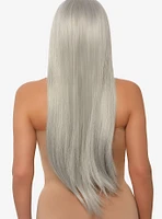 Grey Long Straight Center Part Wig