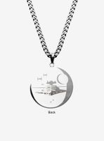 Star Wars Galactic Empire and Death Star Etched Pendant
