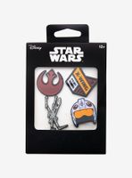 Star Wars Rebel Alliance Symbol and X-Wing Fighter Pin Set