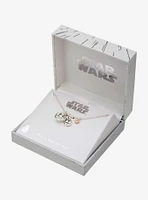 Star Wars BB-8 With Clear Gem Pendant Necklace