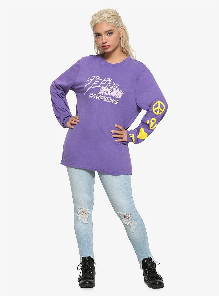 Jojo's Bizarre Adventure: Diamond Is Unbreakable Purple Girls Long-Sleeve T-Shirt