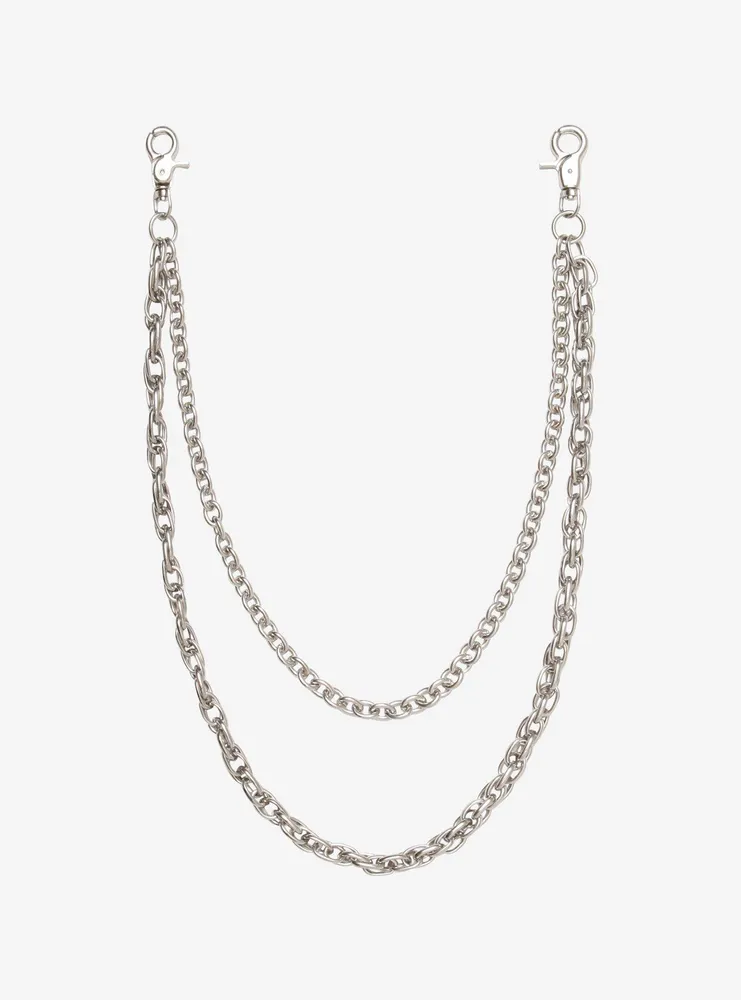 Silver 18 Inch & 24 Inch Double Wallet Chain
