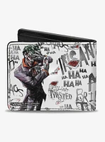 DC Comics Joker Brilliant Twisted Insane Mad Psycho Pose Bi-Fold Wallet