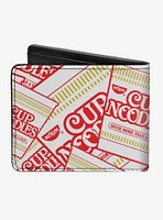 Nissin Cup Noodles Cups Stacked Bi-Fold Wallet