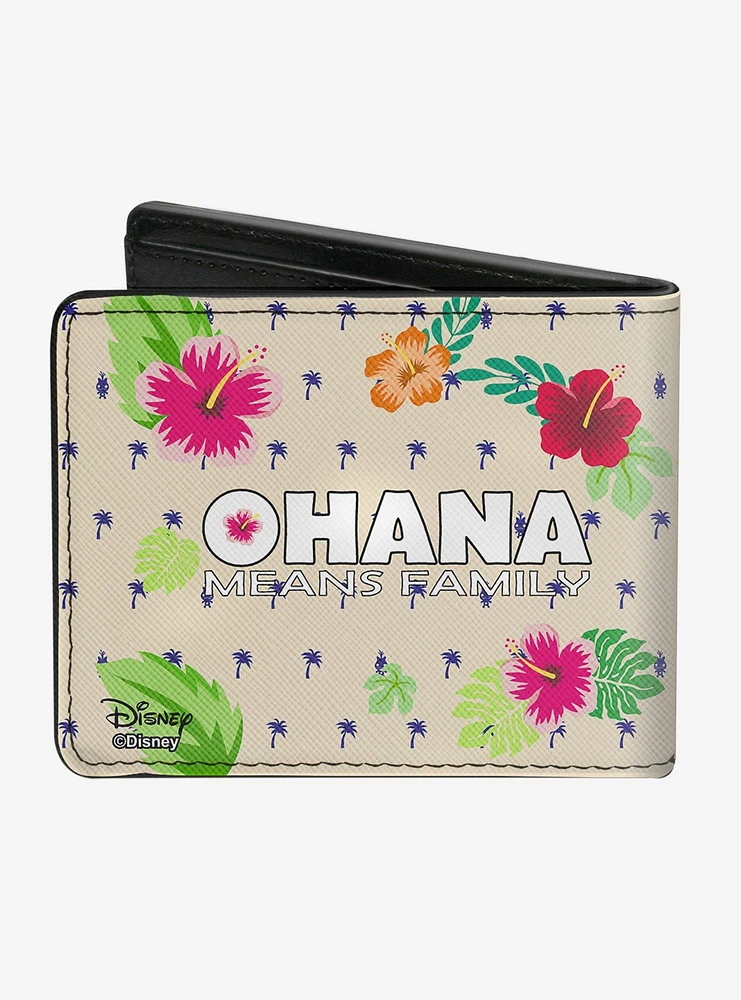 Disney Lilo & Stitch Winking Ohana Means Family Bi-Fold Wallet