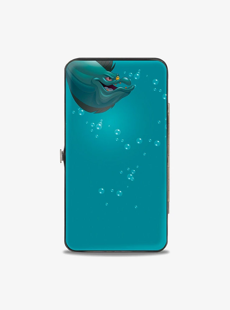 Disney The Little Mermaid Ursula Pose Jetsam Face Bubbles Hinged Wallet