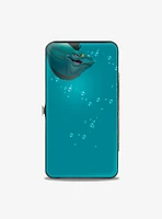Disney The Little Mermaid Ursula Pose Jetsam Face Bubbles Hinged Wallet