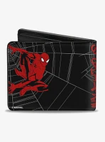 Marvel Spider-Man Grafitti Poses Spiderweb Sketch Bi-Fold Wallet