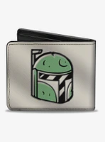 Star Wars Jabba the Hutt Han Solo Scene Boba Fett Helmet Bi-Fold Wallet