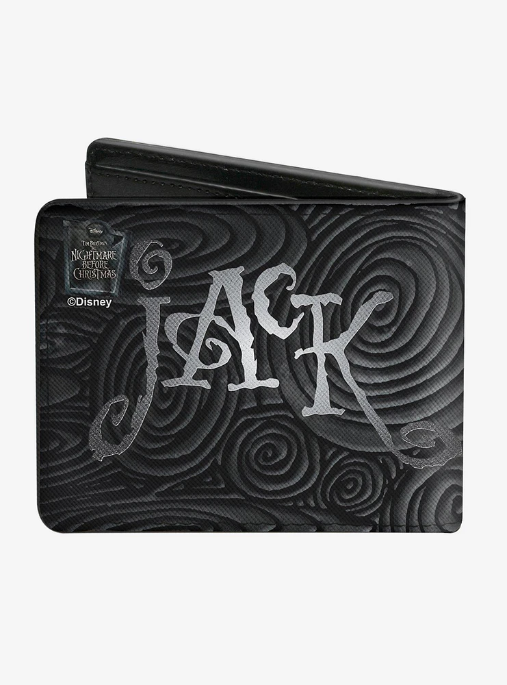 The Nightmare Before Christmas Jack Arms Crossed Jack Swirls Bi-Fold Wallet