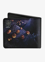 The Nightmare Before Christmas Jack Full Moon Pose Pumpkin Patch Bi-Fold Wallet