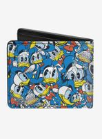 Disney Donald Duck Poses Stacked Collage Bi-Fold Wallet