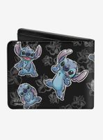 Disney Lilo & Stitch Hibicus Poses Stitch Sketch Bi-Fold Wallet
