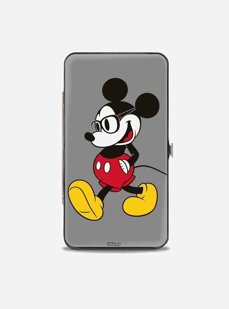 Disney Mickey Mouse Arms Crossed Walking Poses Hinged Wallet