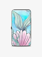 Disney The Little Mermaid Ariel Over Shoulder Sketch Pose Tail Shells Hinged Wallet