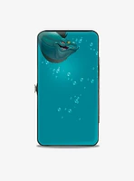 Disney The Little Mermaid Ursula Pose Jetsam Face Bubbles Hinged Wallet