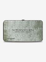 Supernatural Four Character Face Blur Symbols Logo Hinged Wallet