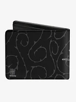 The Nightmare Before Christmas Jack Thinking Pose Thorny Vine Bi-Fold Wallet