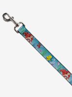 Disney The Little Mermaid Ariel Sebastian Flounder Scene Dog Leash