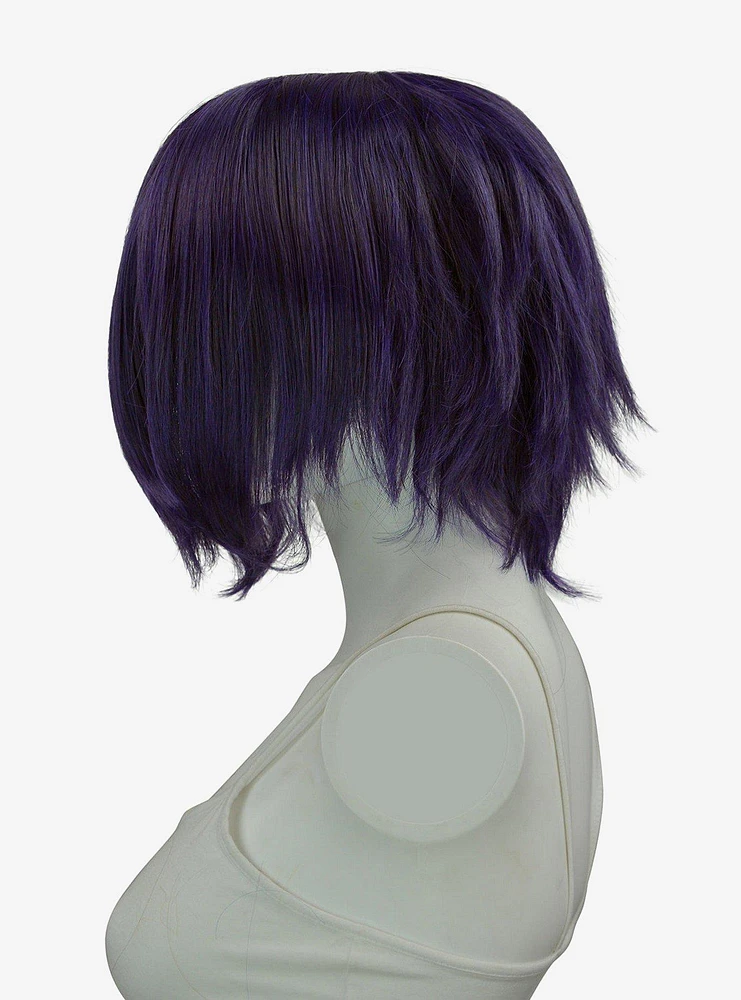 Epic Cosplay Aphrodite Purple Black Fusion Long Bang Layered Short Wig