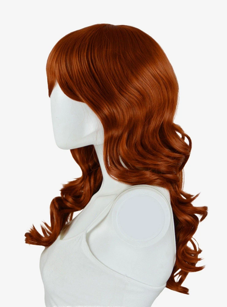 Epic Cosplay Hestia Copper Red Shoulder Length Curly Wig