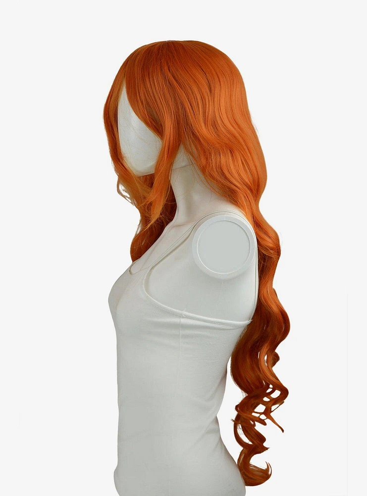 Epic Cosplay Hera Autumn Orange Long Curly Wig