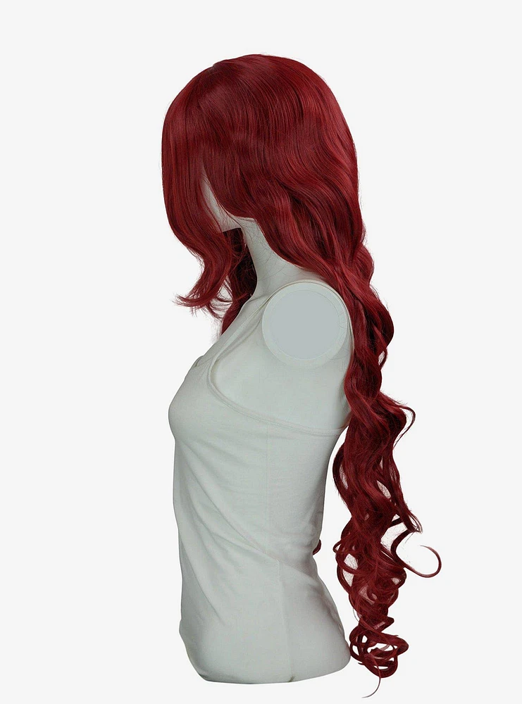 Epic Cosplay Hera Burgundy Red Long Curly Wig