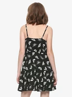 Black & White Butterfly Tiered Dress
