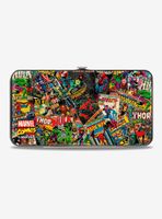 Marvel Retro Comic Books Stacked Hinged Wallet