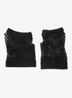 Black Fishnet Fingerless Gloves