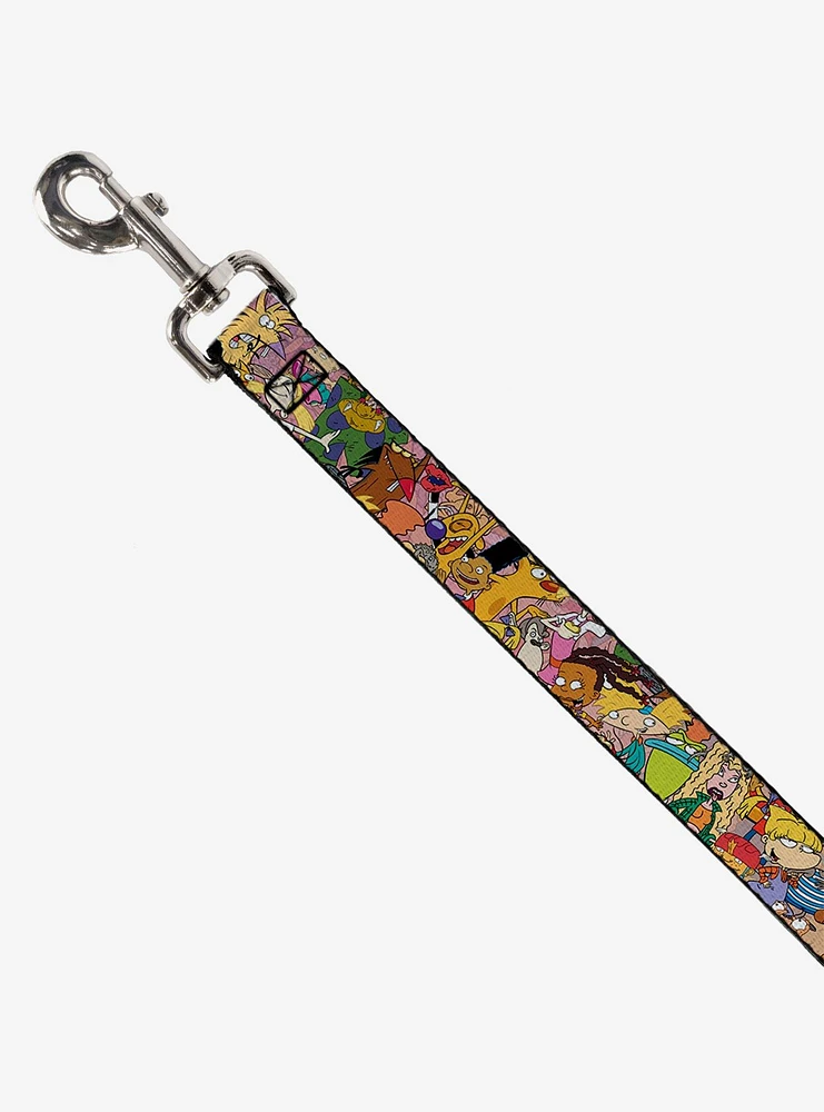 Nickelodeon 90's Rewind Character Mash Up Collage Dog Leash