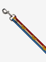 DC Comics Wonder Woman Logo Striped Stars Dog Leash