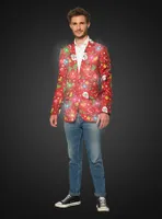 Suitmeister Men's Christmas Red Icons Light Up Blazer