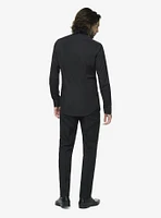 OppoSuits Men's Black Knight Solid Color Shirt