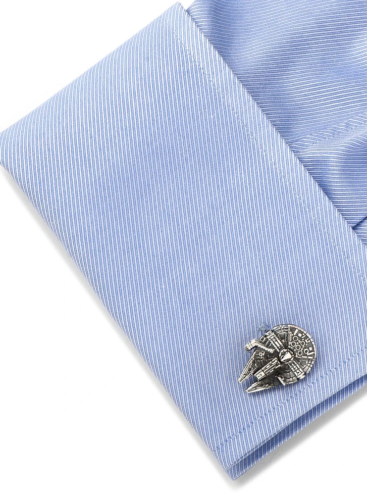 3D Star Wars Millennium Falcon Cufflinks