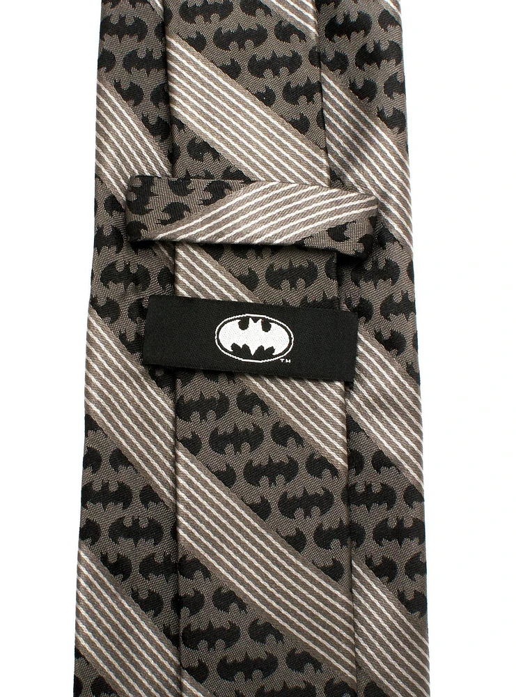 DC Comics Batman Black Pinstripe Tie
