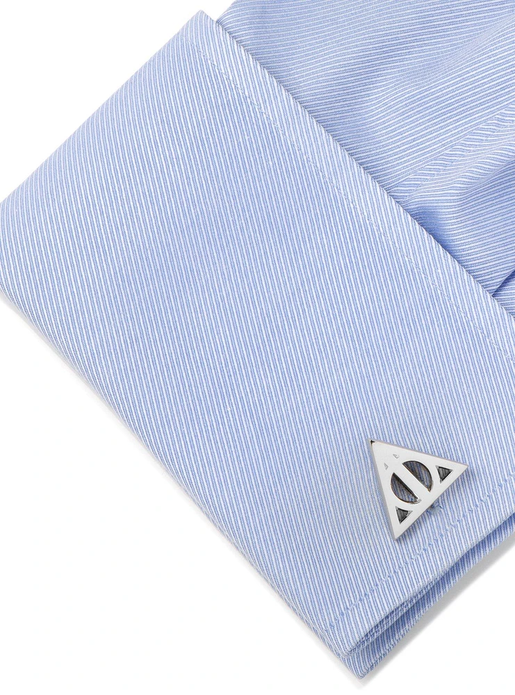 Harry Potter Deathly Hallows Silver Cufflinks