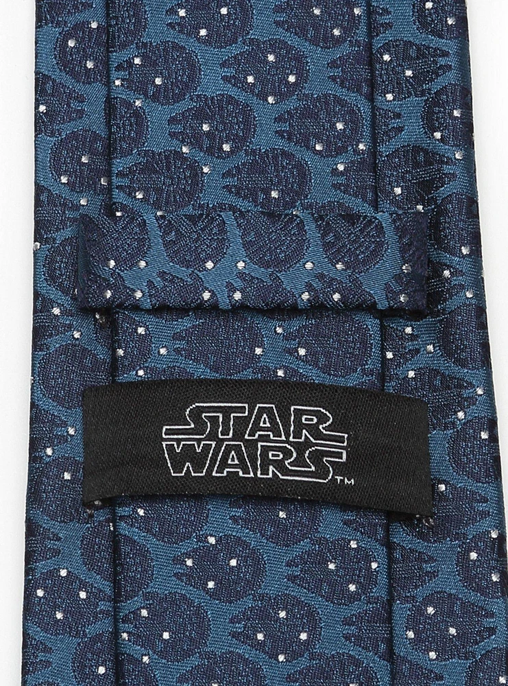 Star Wars Millennium Falcon Dot Blue Tie