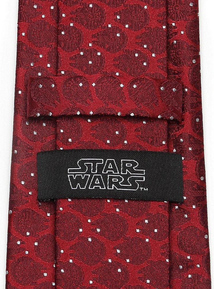 Star Wars Millennium Falcon Dot Red Tie