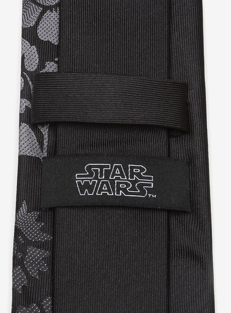 Star Wars R2D2 Floral Black Tie