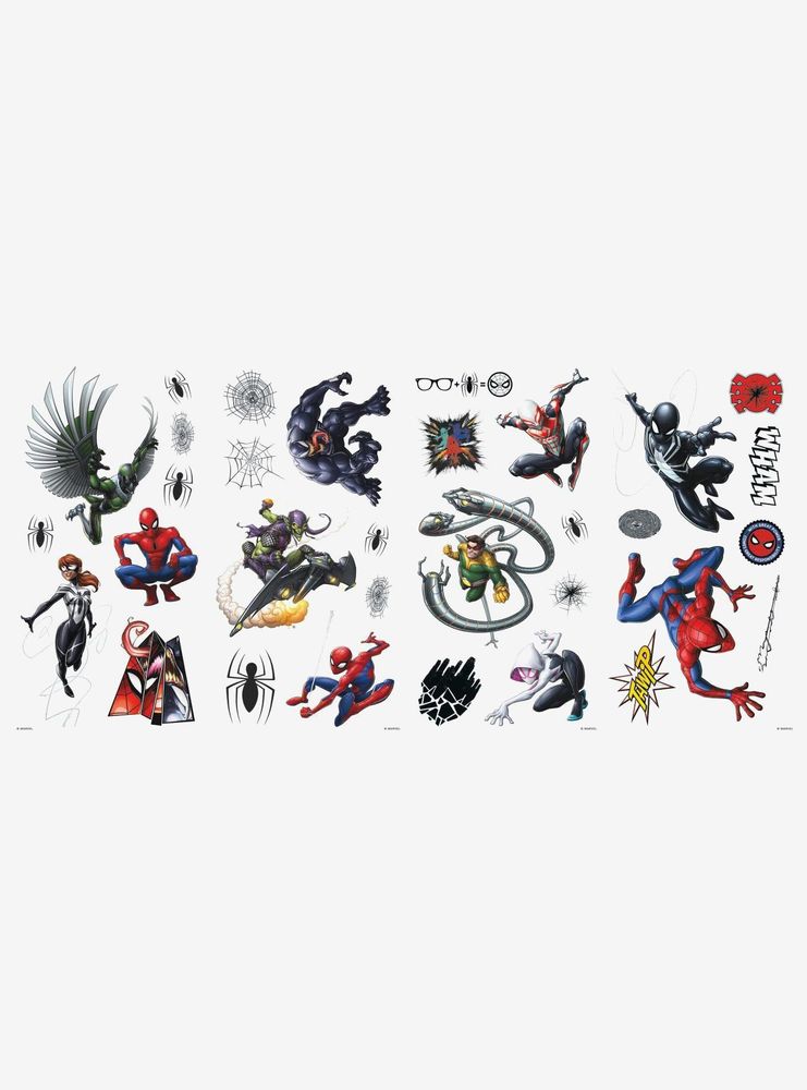 Marvel Spider-Man Favorite Characters Peel And Stick Wall Decals