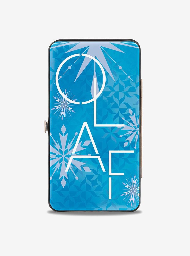 Disney Frozen 2 Olaf Smiling Pose Snowflakes Hinge Wallet