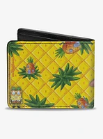 SpongeBob SquarePants Patrick Starfish Pose Pineapple Bi-Fold Wallet