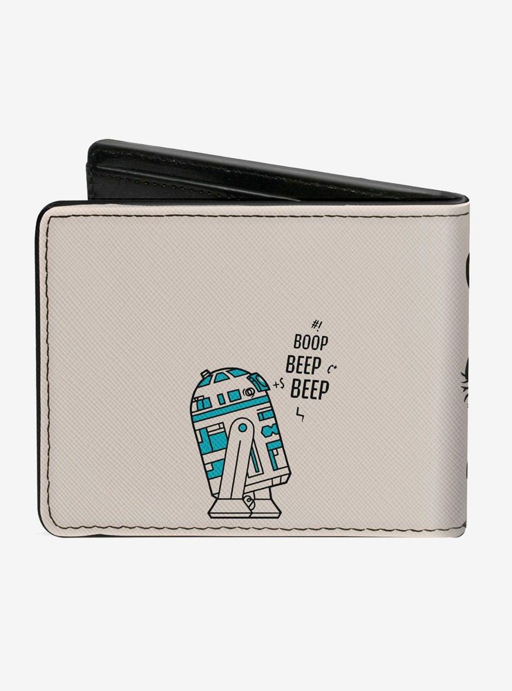 Star Wars Chewbacca Carrying C-3PO, R2-D2 Bi-Fold Wallet