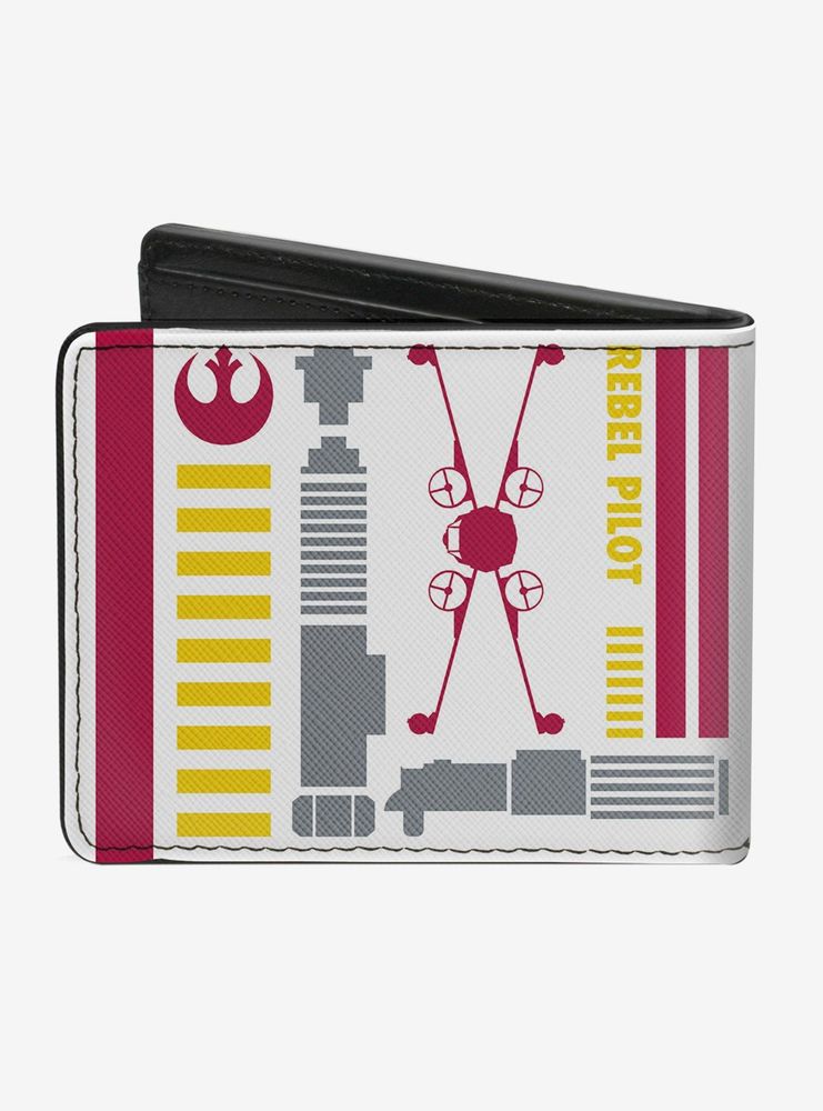 Star Wars Rebel Alliance Insignia Rebel Pilot Lightsaber Bi-Fold Wallet